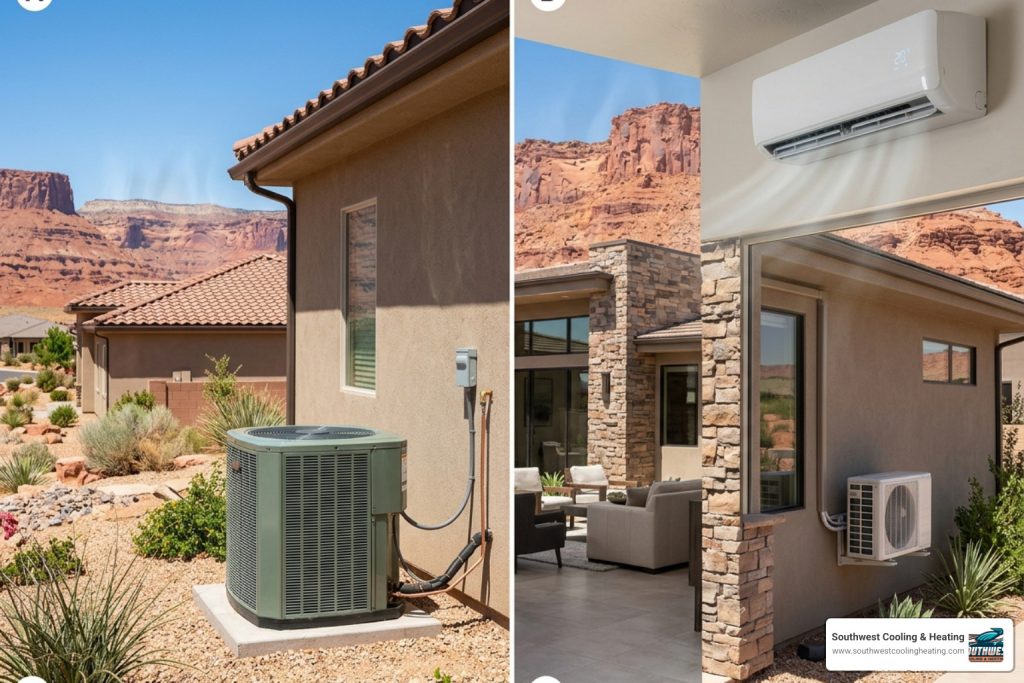central air vs mini split for southern utah homes