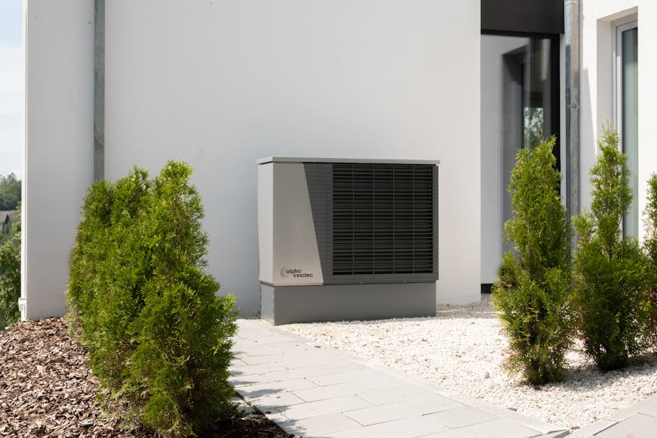 Comparing an indoor air handler and an outdoor condenser unit for a modern heat pump system