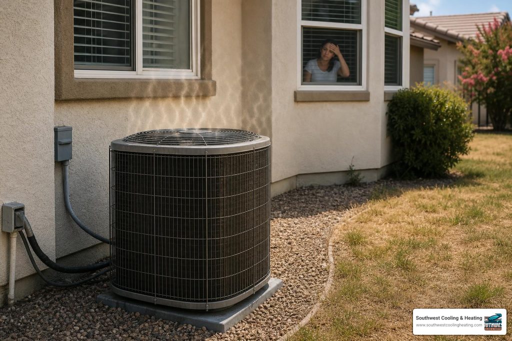 improperly sized HVAC system short cycling and overheating in residential home
