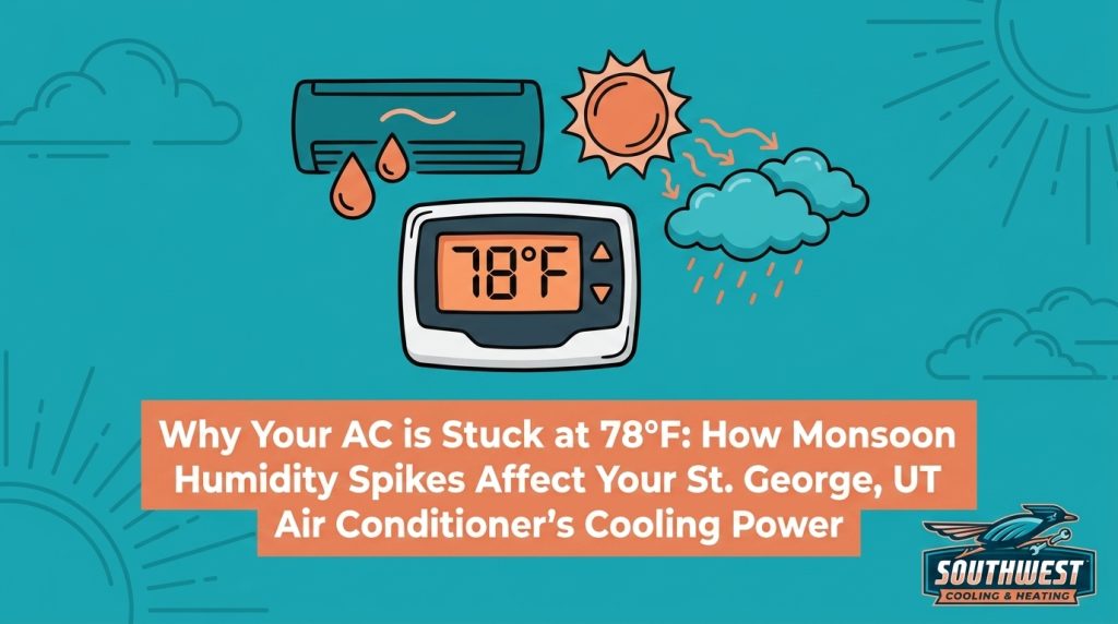 Why Your AC is Stuck at 78°F: How Monsoon Humidity Spikes Affect Your St. George, UT Air Conditioner's Cooling Power — featured image