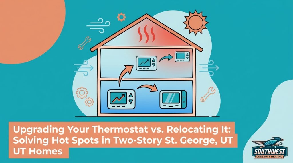 Upgrading Your Thermostat vs. Relocating It: Solving Hot Spots in Two-Story St. George, UT Homes — featured image